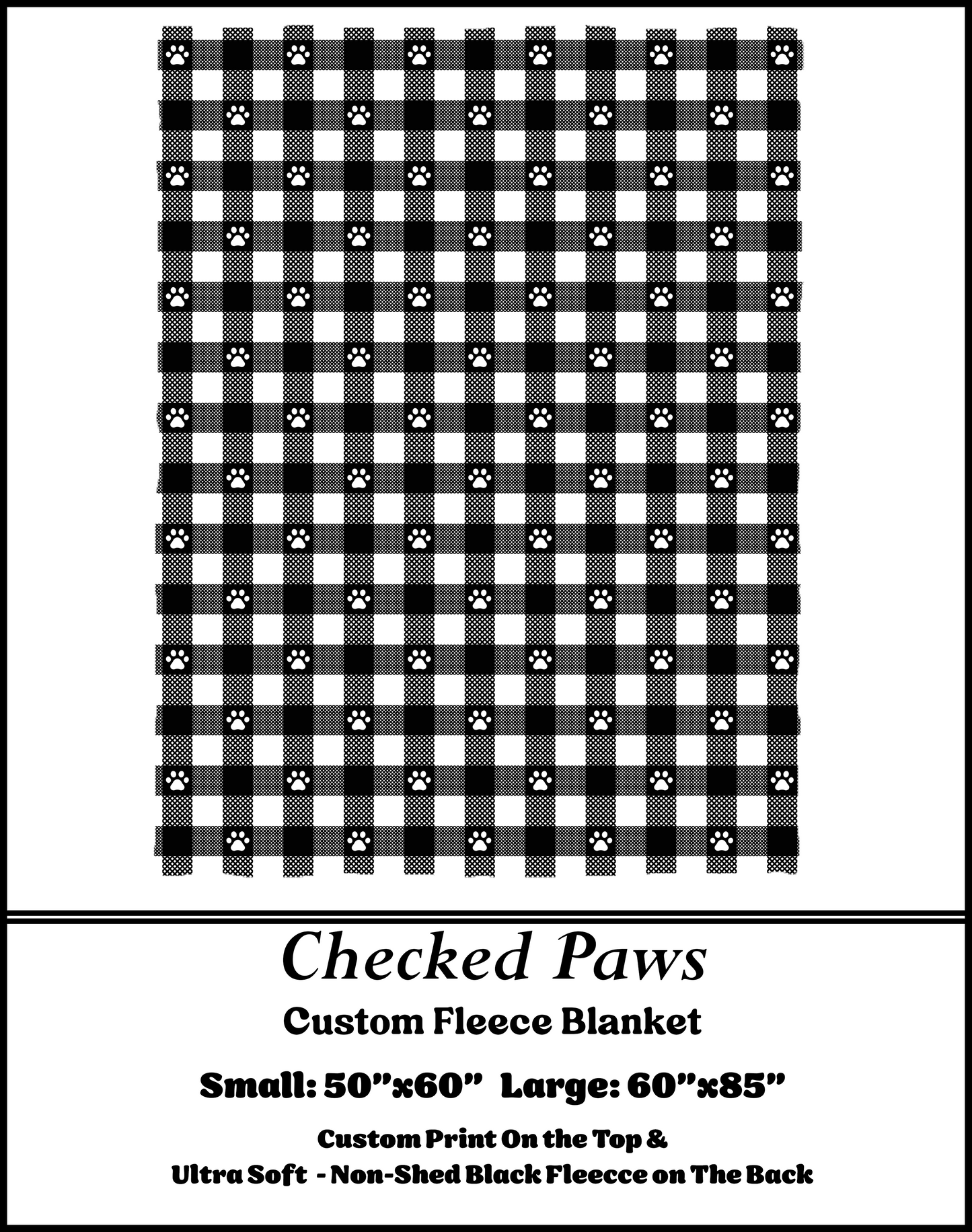 CHECKED PAWS preorder closes 8/31 eta 10 weeks