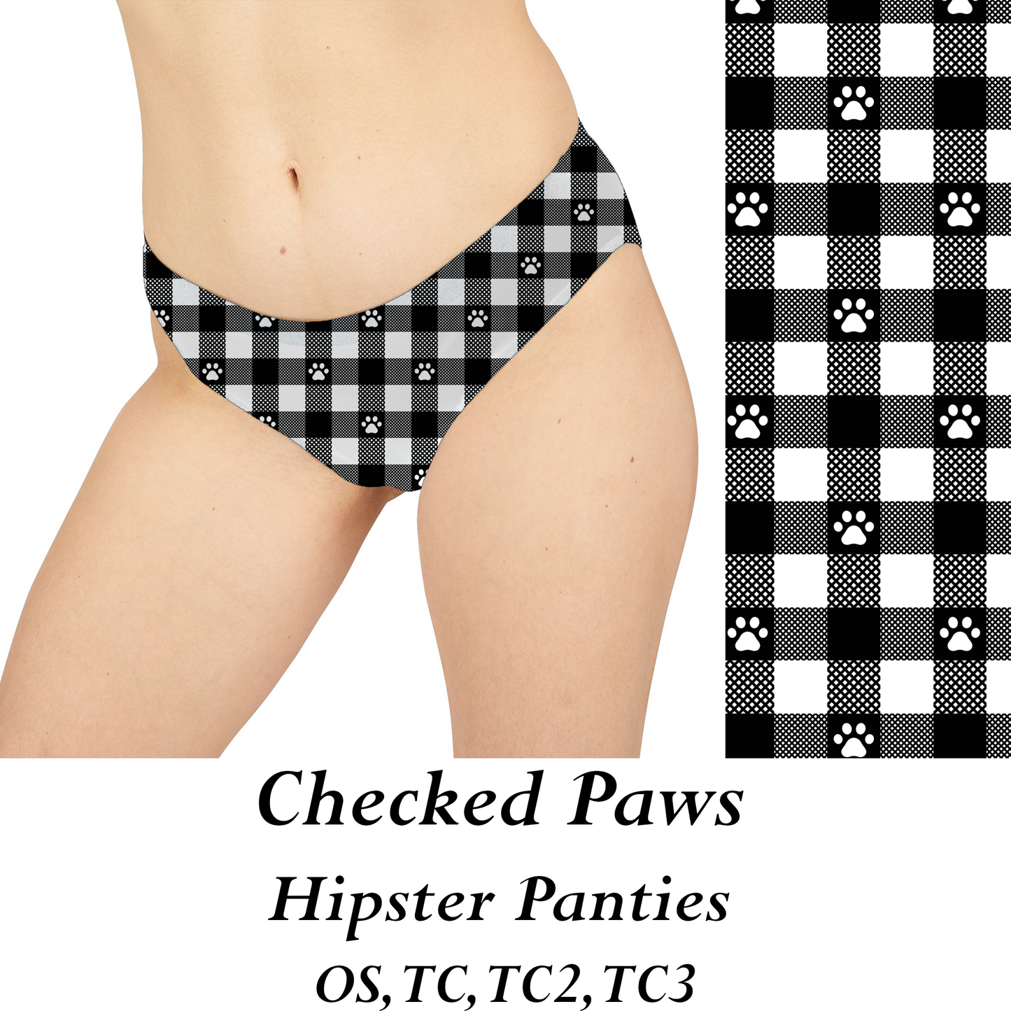 CHECKED PAWS - Womens Panties - PREORDER CLOSES 8/31