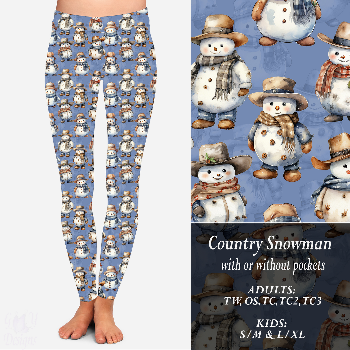 COUNTRY SNOWMAN LEGGINGS Preorder Closes 9/15
