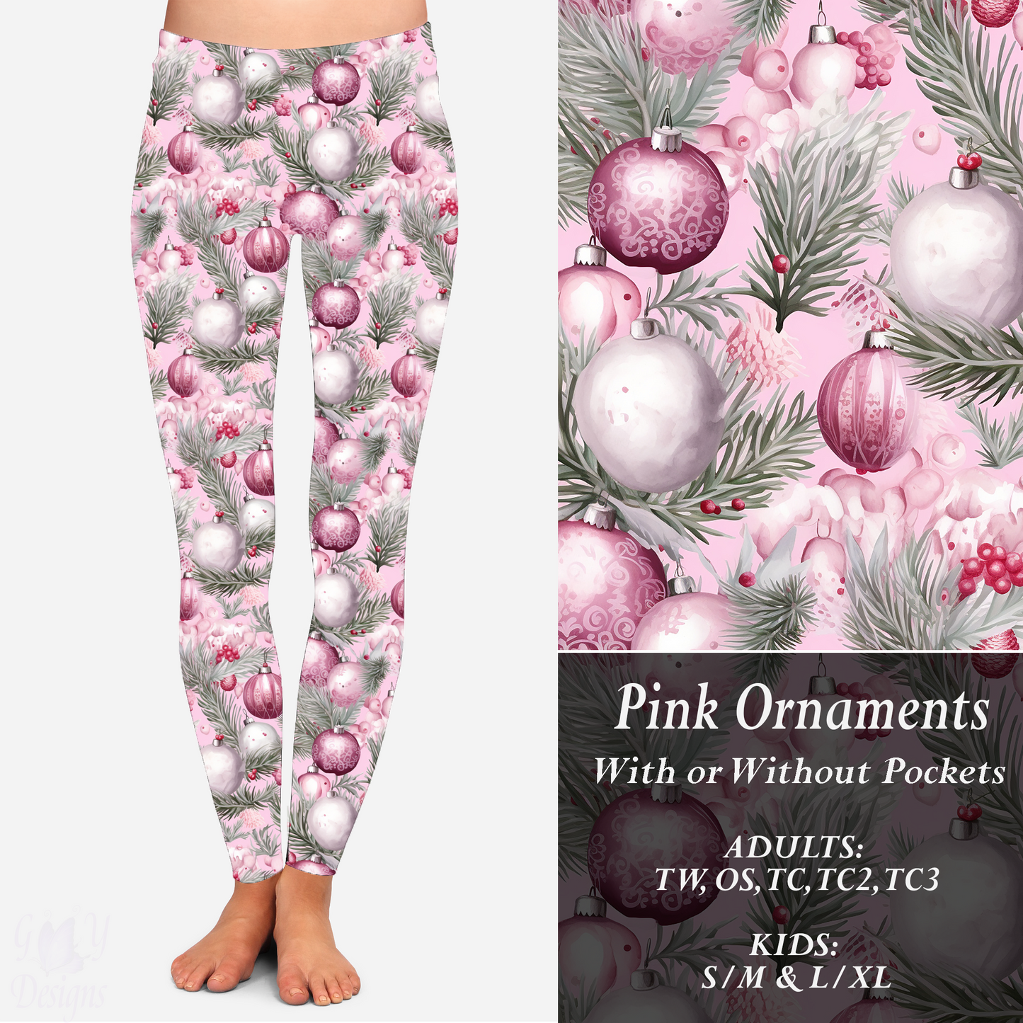 PINK ORNAMENTS LEGGINGS Preorder Closes 9/15