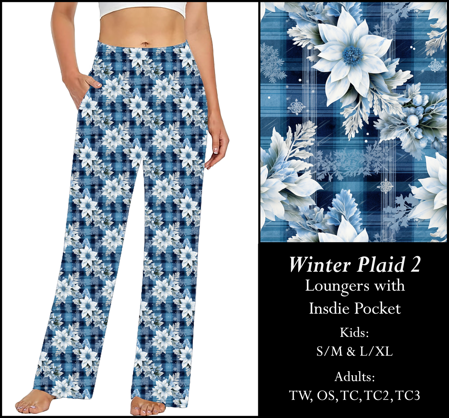 WINTER PLAID 2 Pocket Loungers - Preorder Closes 9/2