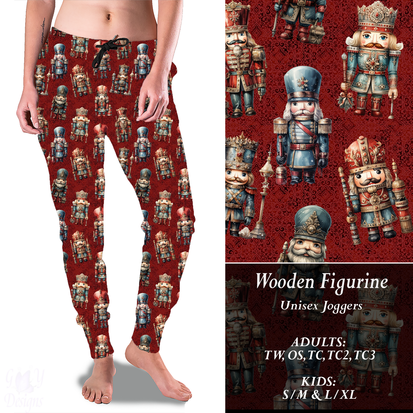 WOODEN FIGURINE Joggers Preorder Closes 9/8