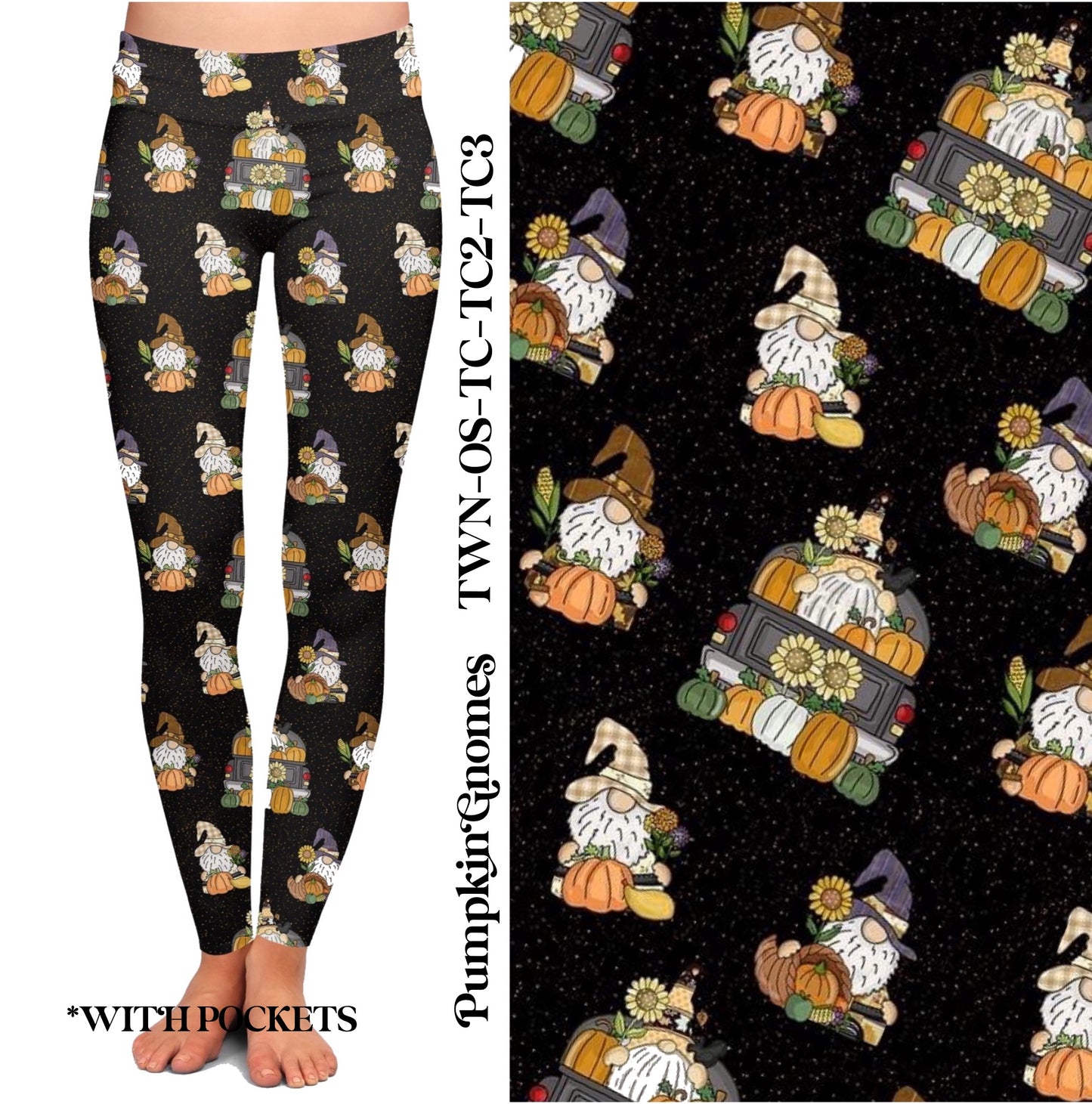 Pumpkin Gnomes - Leggings with Pockets