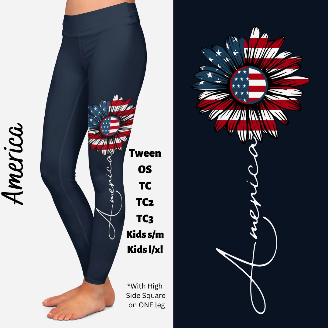 America Leggings and Capri with Pockets