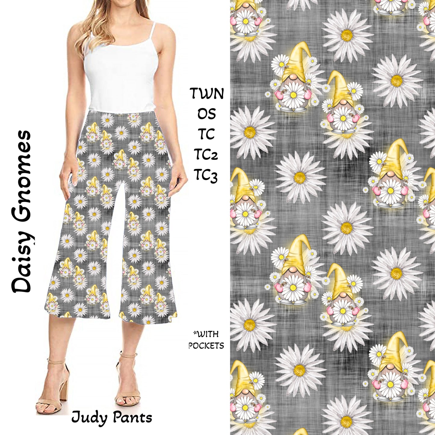 Daisy Gnomes Judy Pants with Pockets