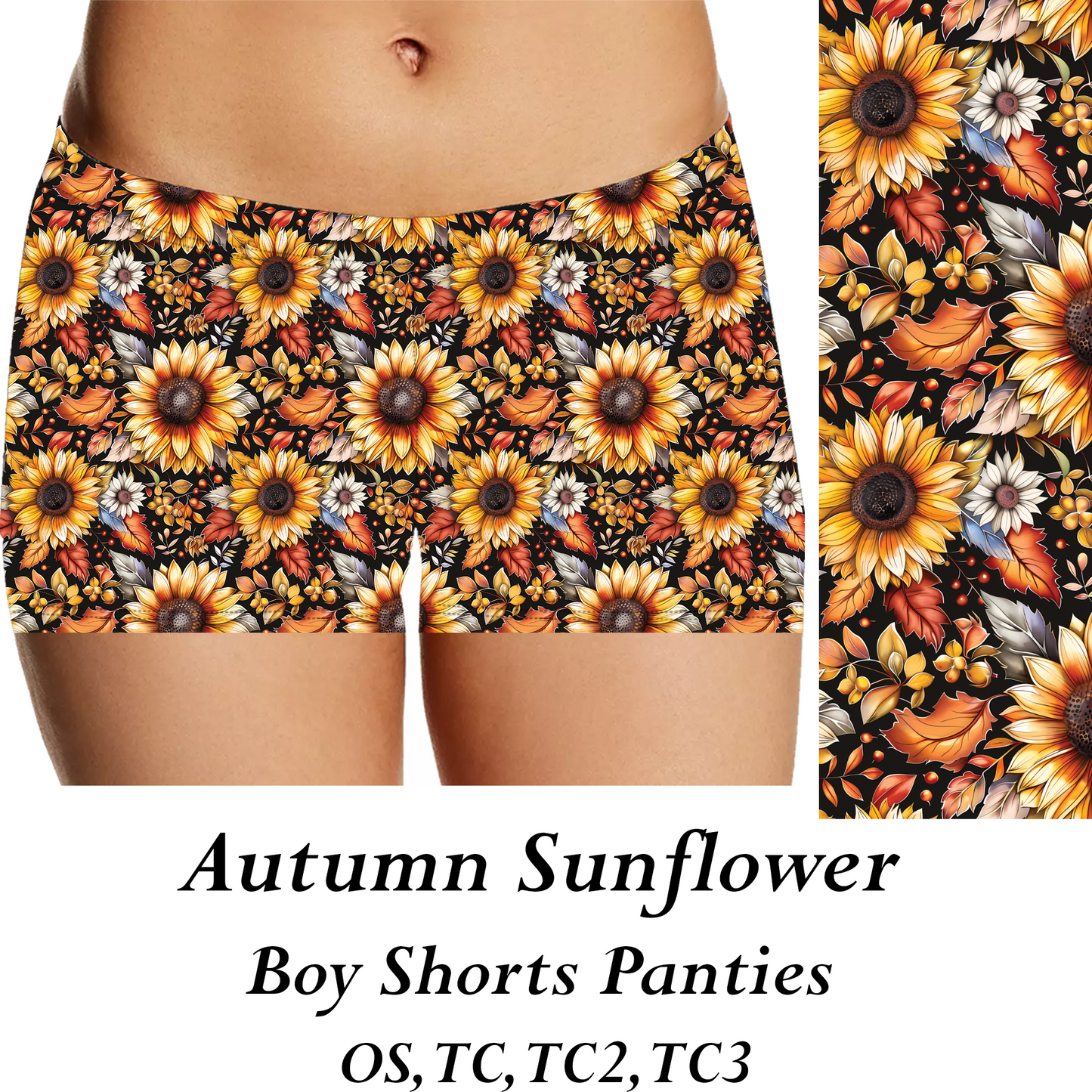 AUTUMN SUNFLOWER  - Womens Panties - PREORDER CLOSES 8/31