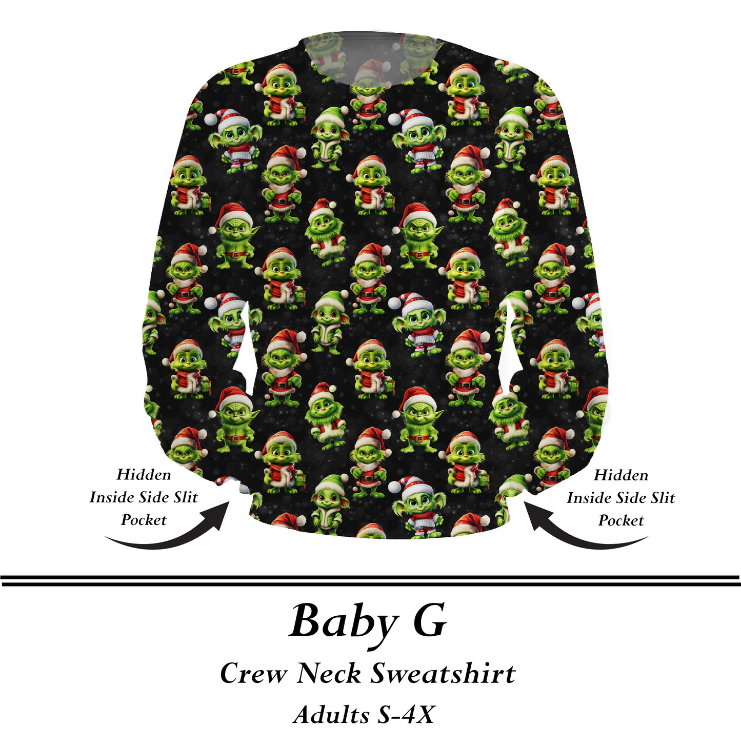 BABY G  - Crew Sweatshirt w/Pockets - Preorder Closes  8/31