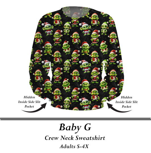 BABY G  - Crew Sweatshirt w/Pockets - Preorder Closes  8/31