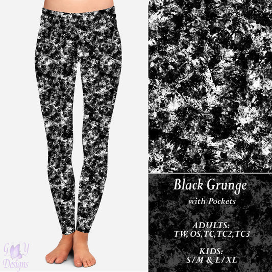 Black Grunge Leggings with Pockets Preorder Closes 11/13 ETA 6-8 weeks