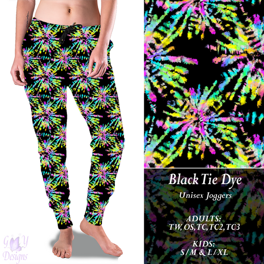 Black Tie Dye Full Joggers Preorder Closes 11/8 ETA 6-8 weeks