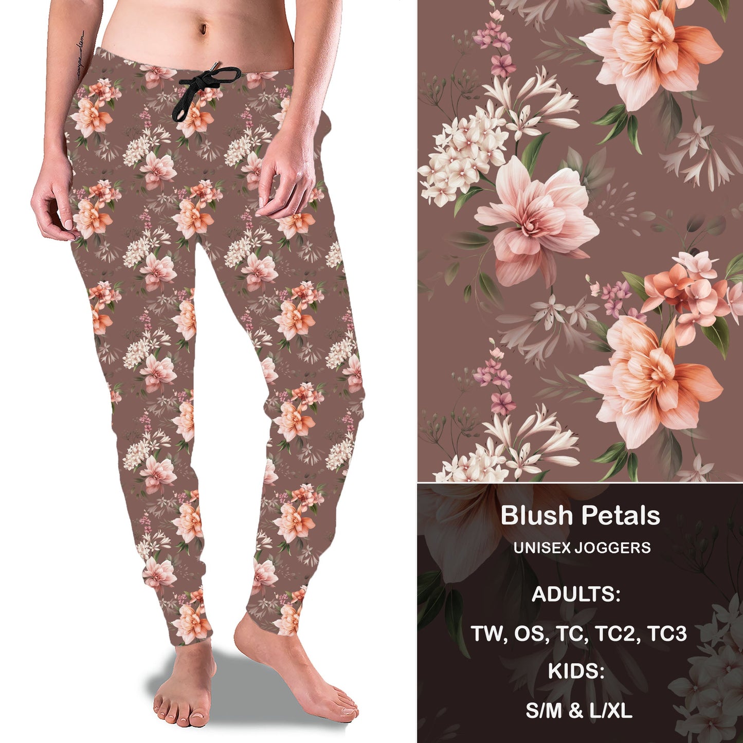 Blush Petals - Full Joggers