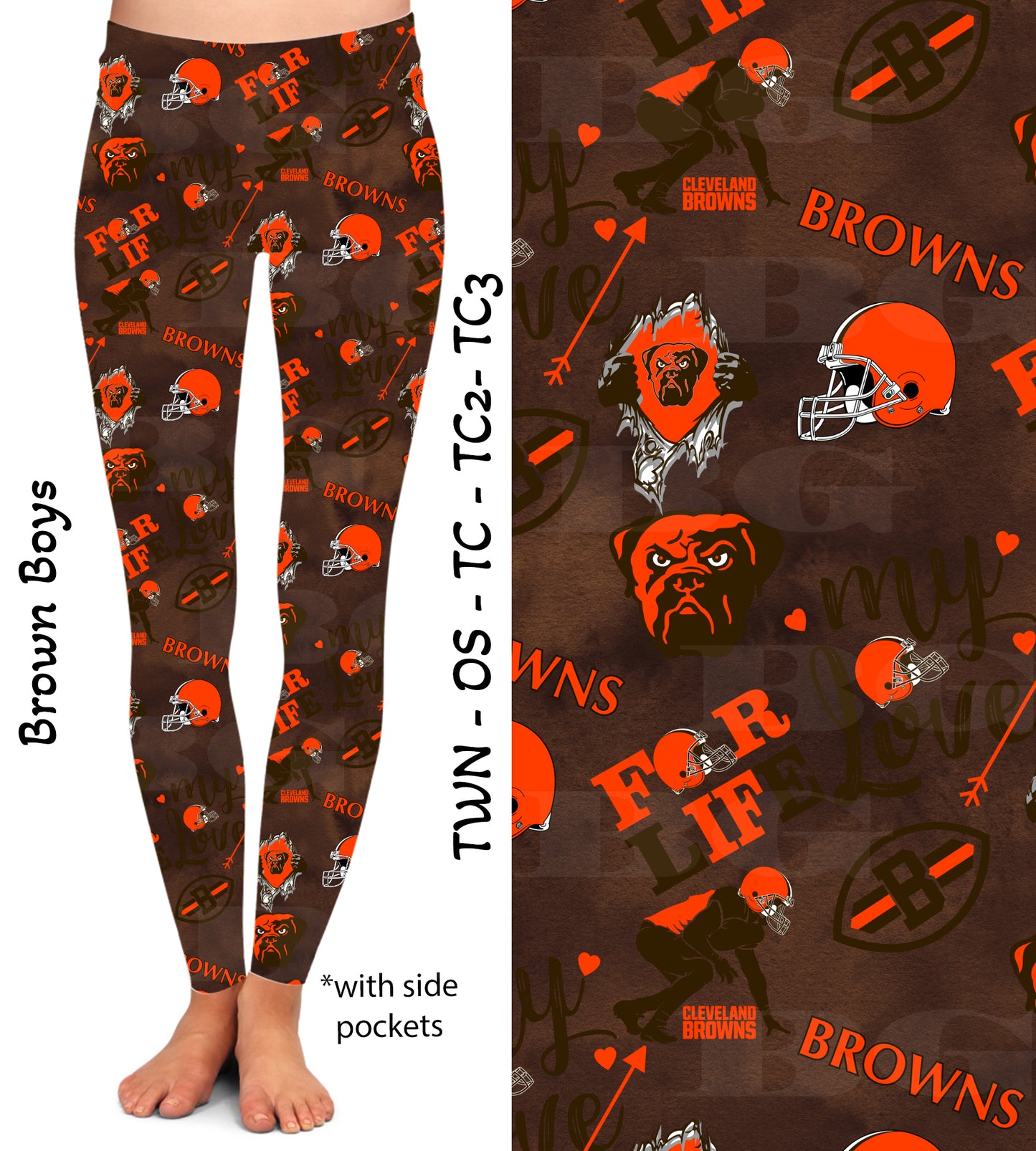 Brown Boys - Full Leggings with Pockets