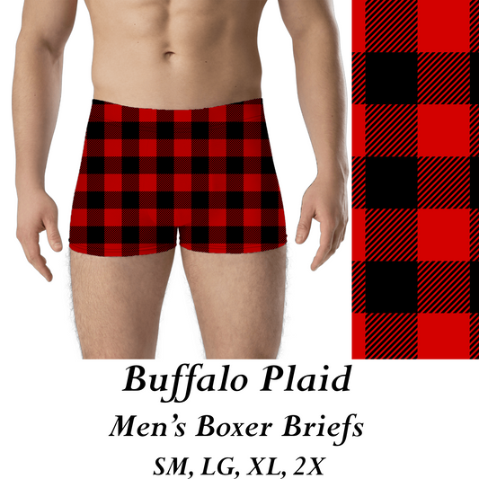 BUFFALO PLAID  - MENS BOXER BRIEFS  - PREORDER CLOSES 8/31
