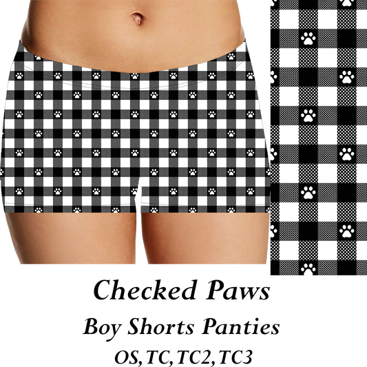 CHECKED PAWS  - Womens Panties - PREORDER CLOSES 8/31