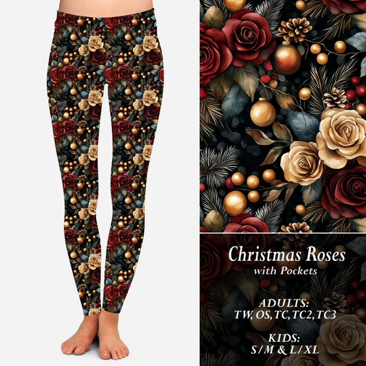CHRISTMAS ROSES LEGGINGS Preorder Closes 9/8