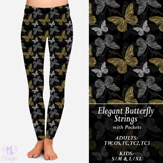 Elegant Butterfly Strings Leggings with Pockets Preorder Closes 11/13 ETA 6-8 weeks