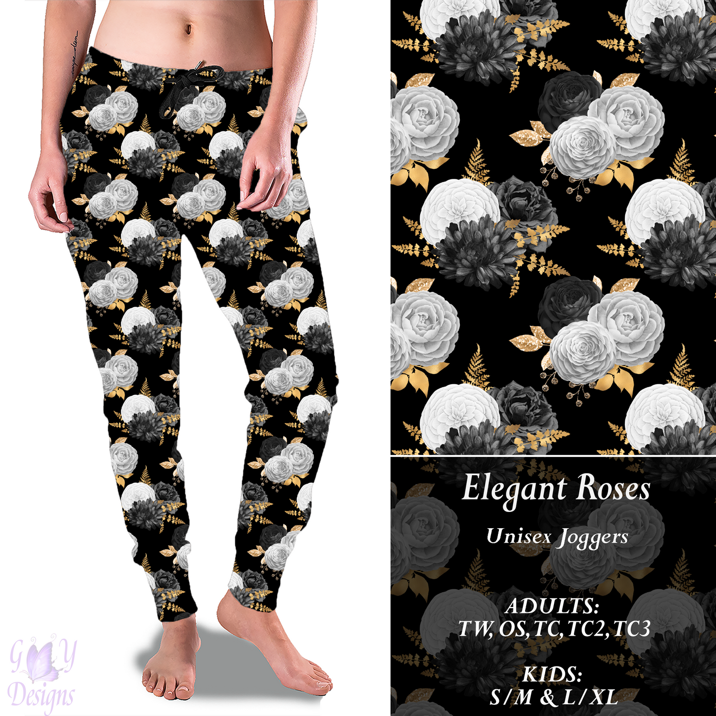 Elegant Roses Full Joggers Preorder Closes 11/13 ETA 6-8 weeks