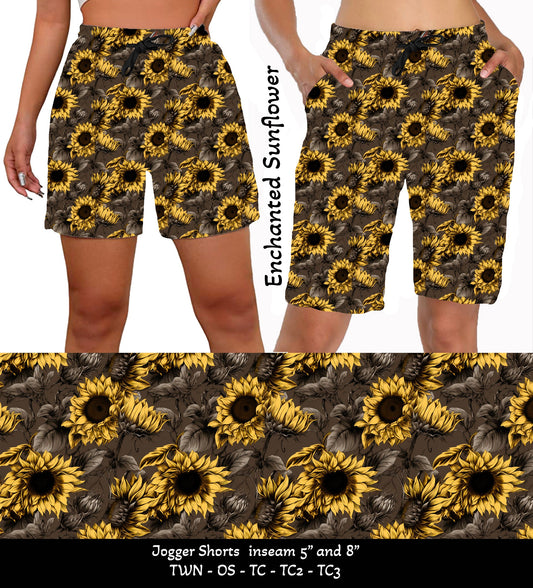 Enchanted Sunflower Jogger Shorts