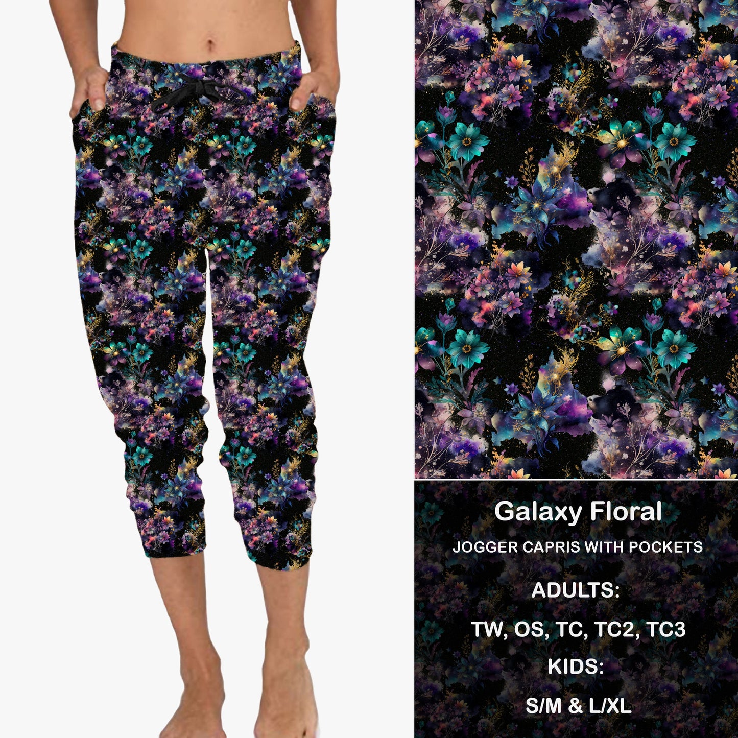 Galaxy Floral - Full & Capri Joggers