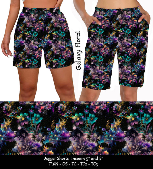 Galaxy Floral Jogger Shorts