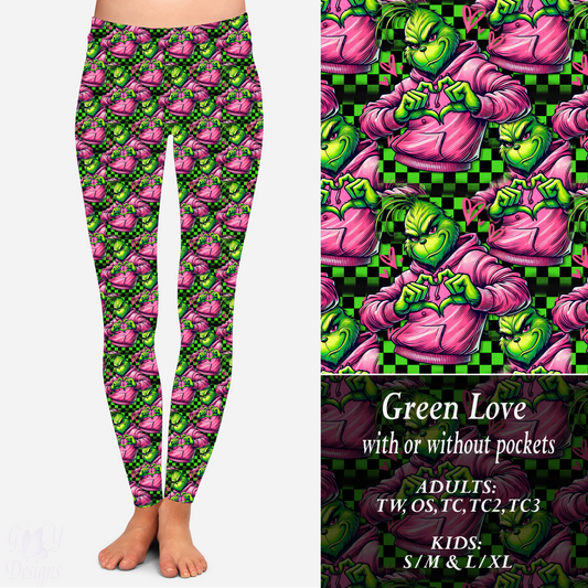GREEN LOVE LEGGINGS Preorder Closes 9/15