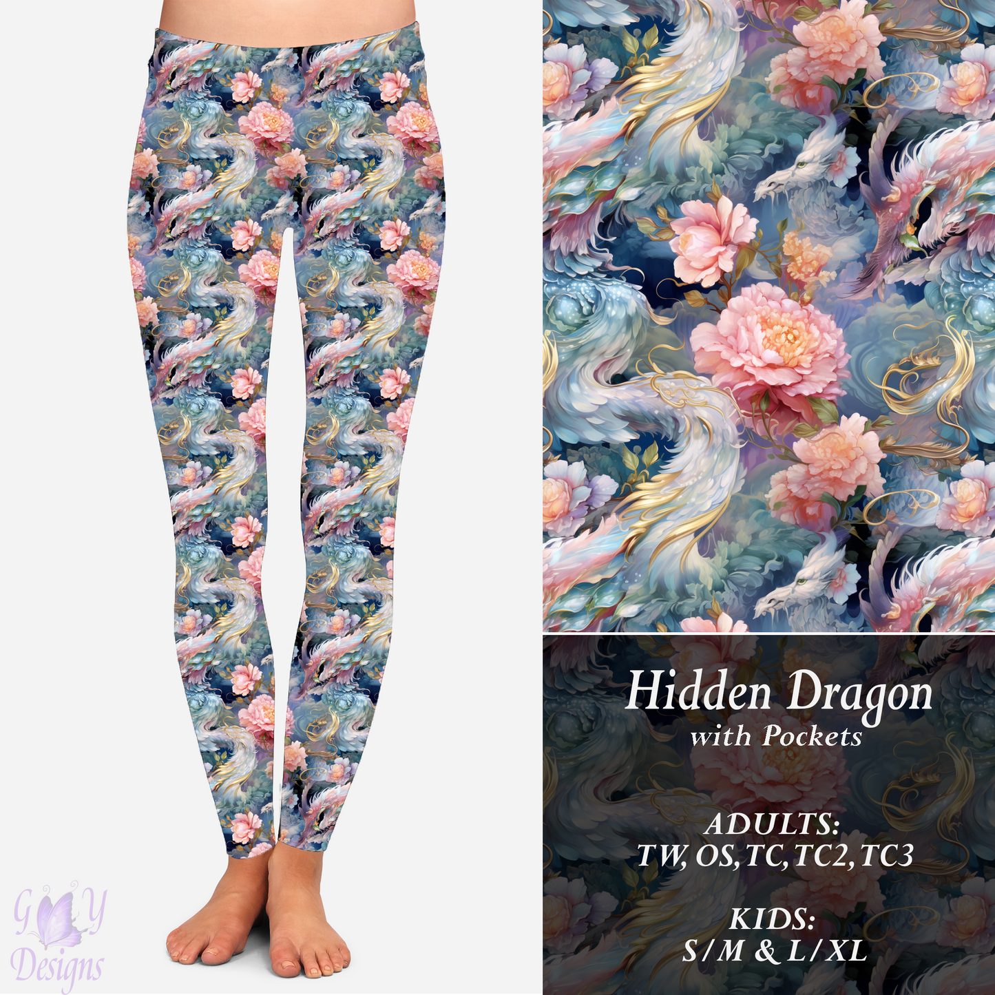 Hidden Dragon Leggings with Pockets Preorder Closes 11/8 ETA 6-8 weeks