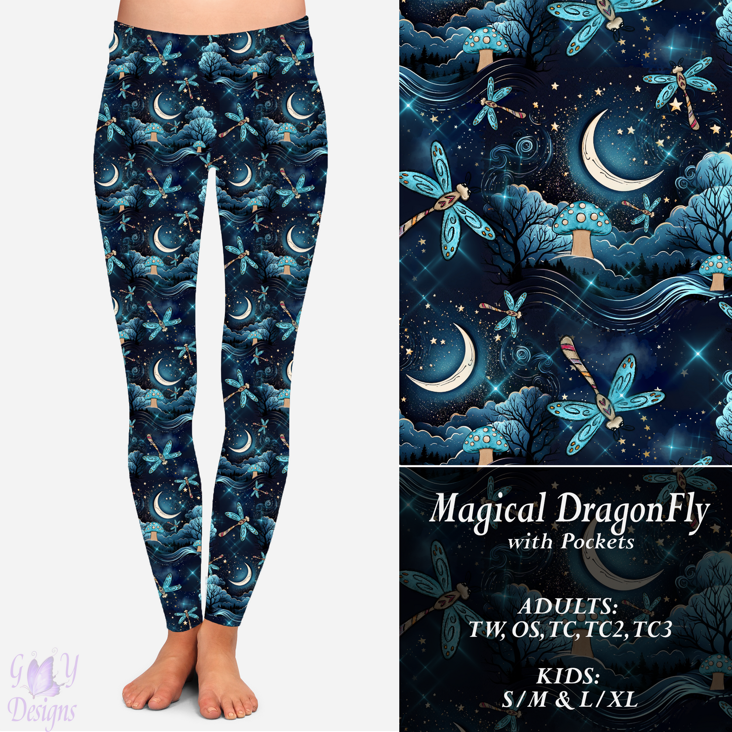 Magical Dragonfly Leggings with Pockets Preorder Closes 11/8 ETA 6-8 weeks