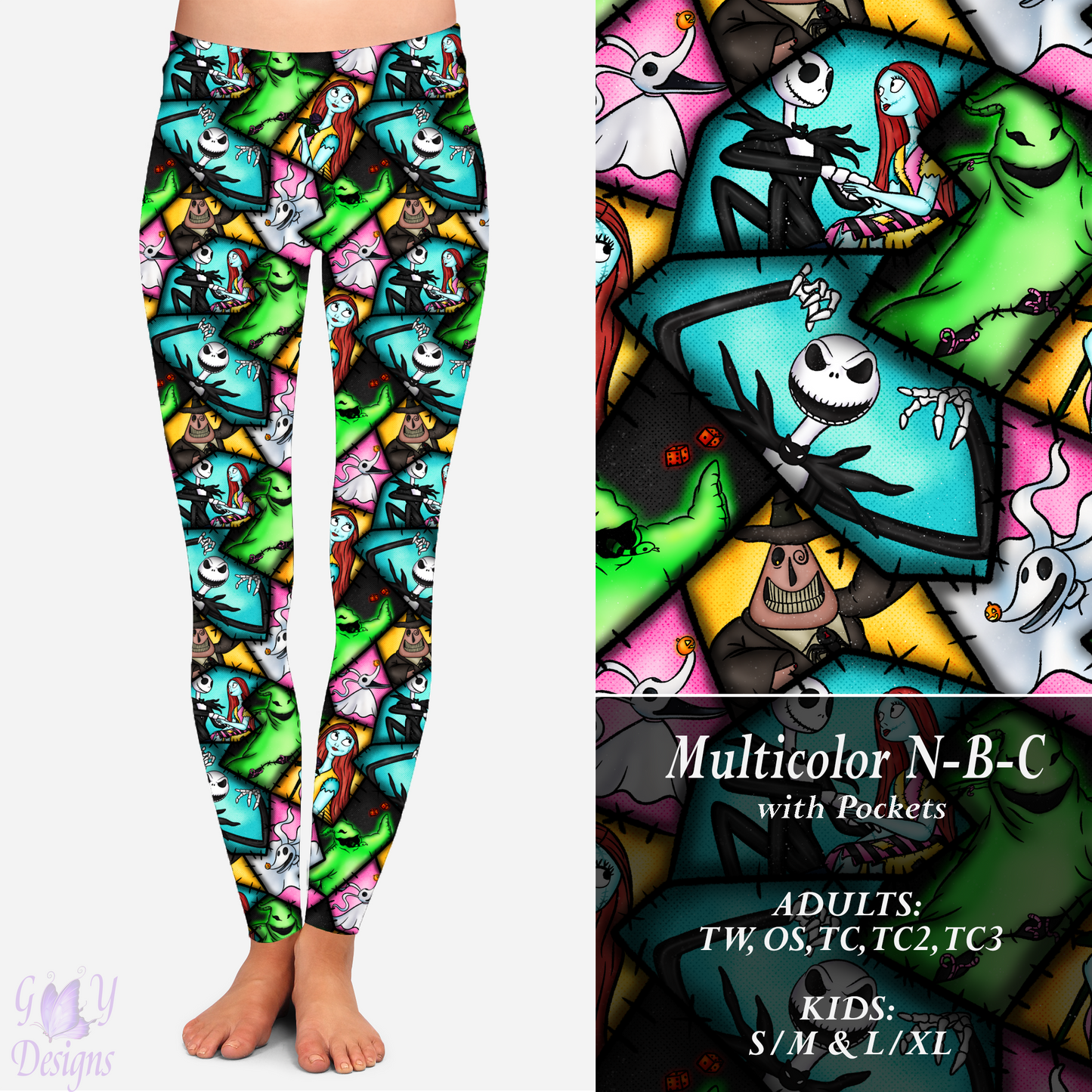 Multicolor N-B-C Leggings with Pockets Preorder Closes 11/8 ETA 6-8 weeks