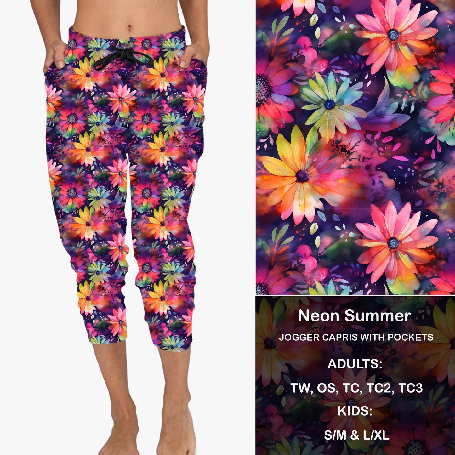 Neon Summer - Capri Joggers