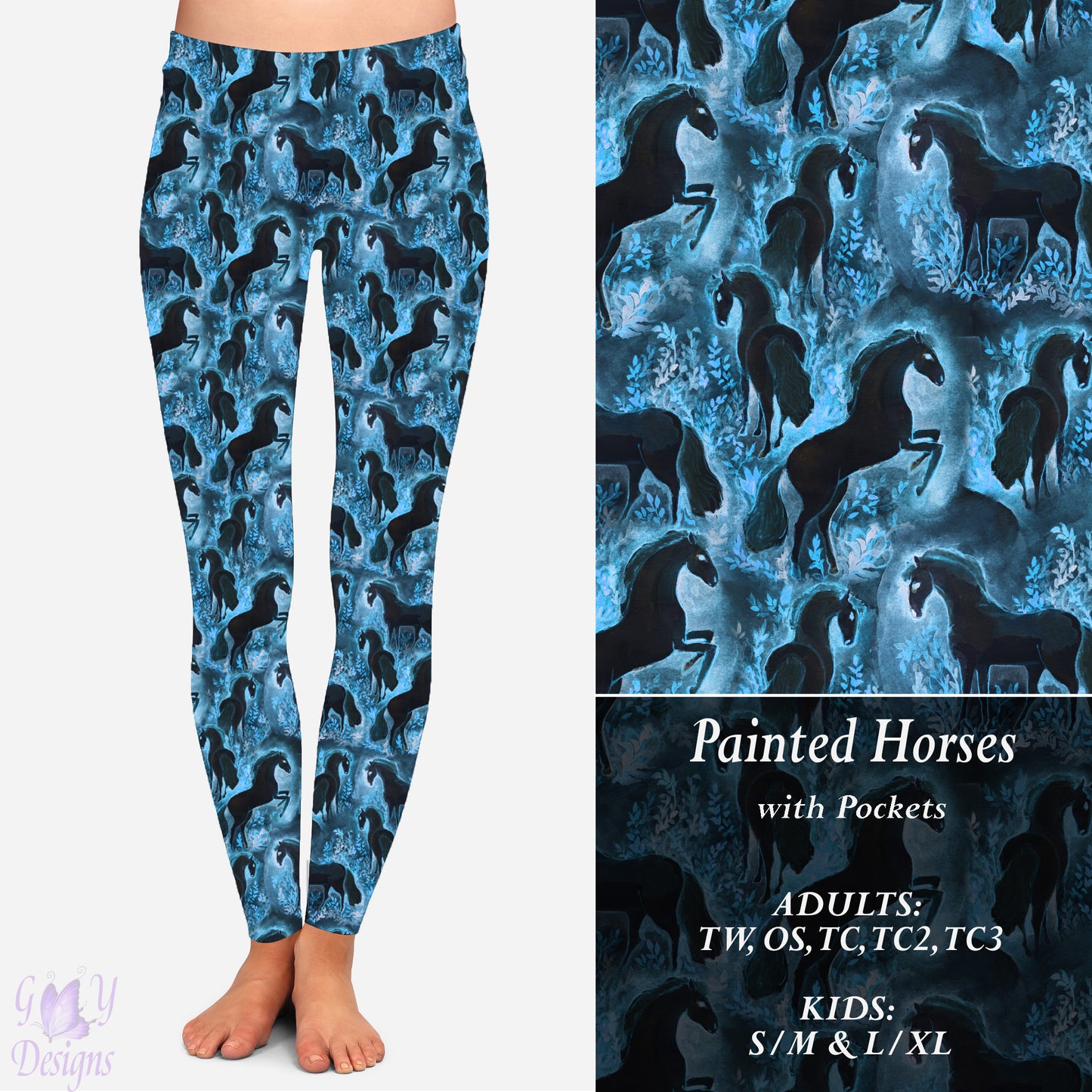 Painted Horses Leggings with Pockets Preorder Closes 11/8 ETA 6-8 weeks