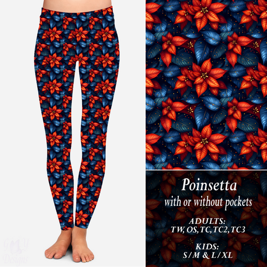 POINSETTIA  LEGGINGS Preorder Closes 9/2