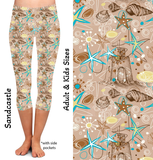 Sandcastles Capri Leggings with Pockets