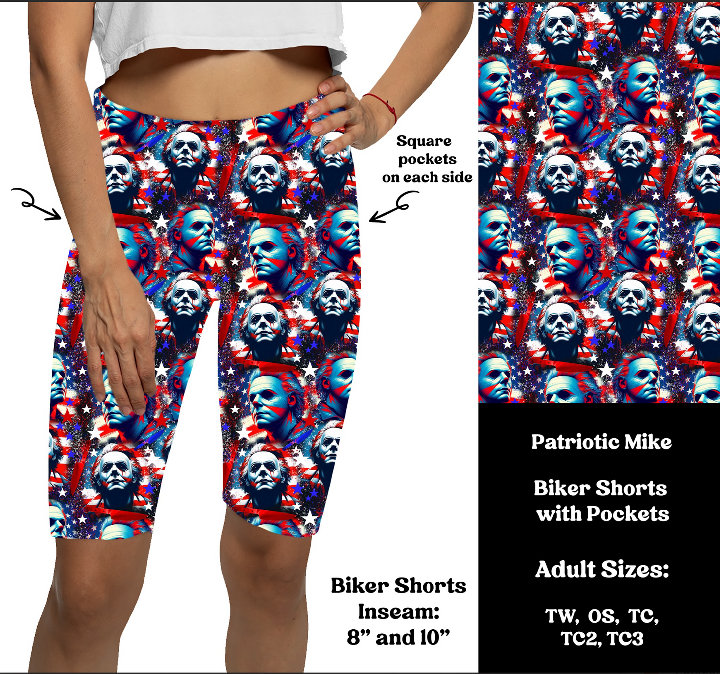 Patriotic Mike -  Bike Shorts with Pockets