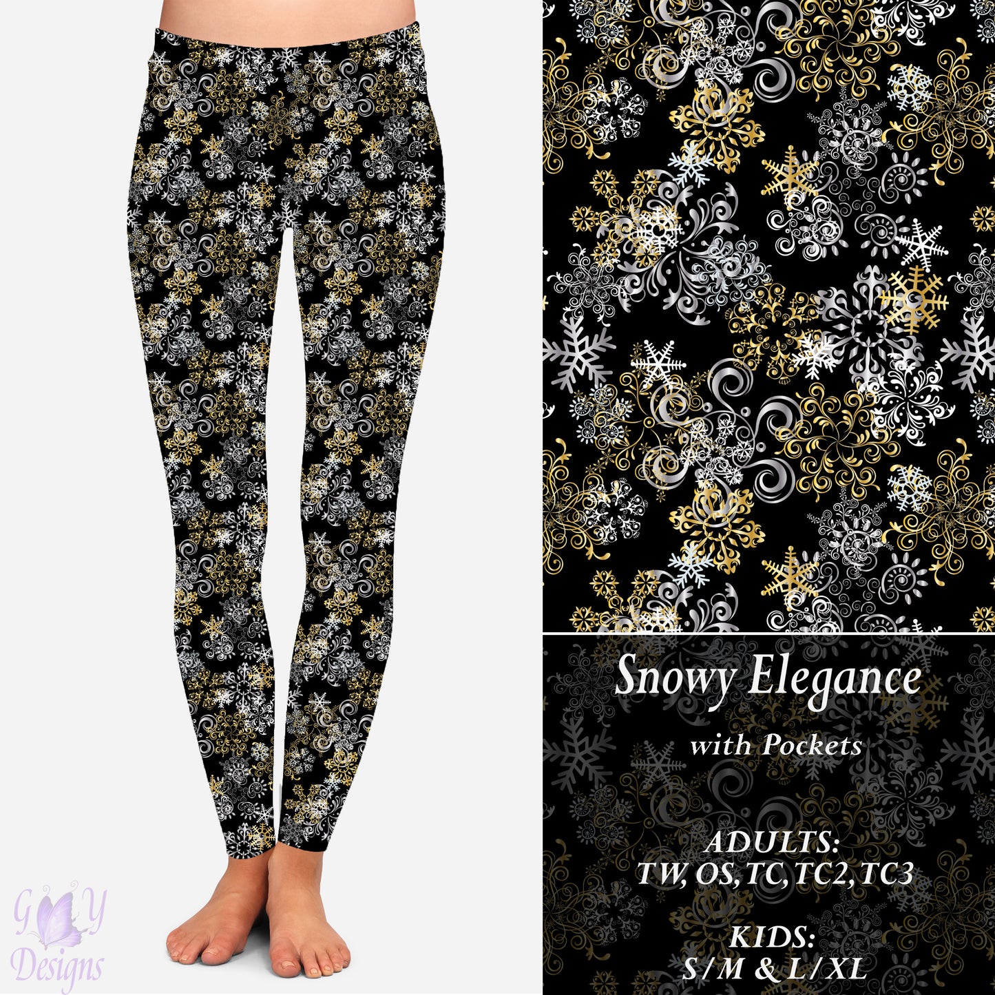 Snowy Elegance Leggings with Pockets Preorder Closes 11/13 ETA 6-8 weeks