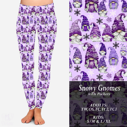 SNOWY GNOMES  LEGGINGS Preorder Closes 9/2
