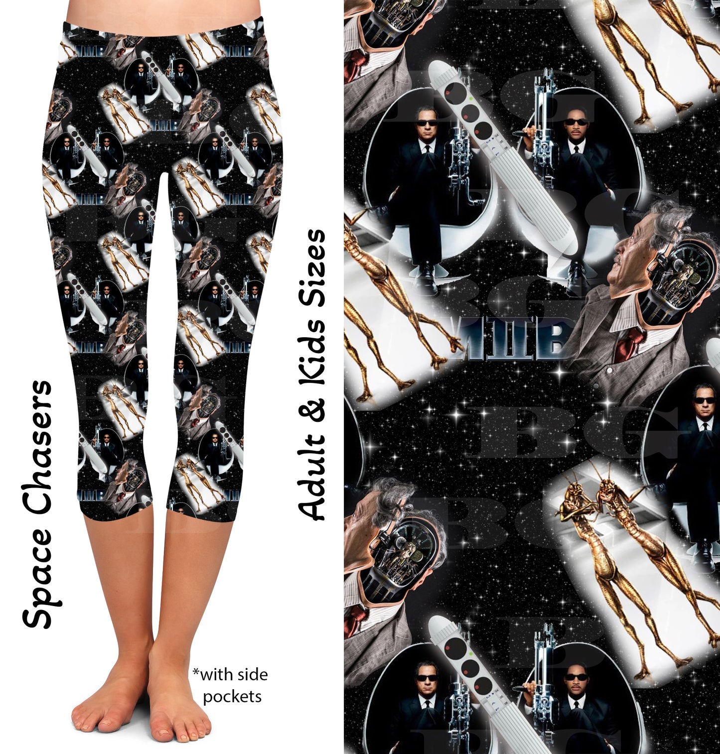 Space Chasers - Capri Legging with Pockets