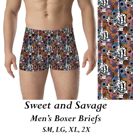 SWEET AND SAVAGE - MENS BOXER BRIEFS  - PREORDER CLOSES 8/31