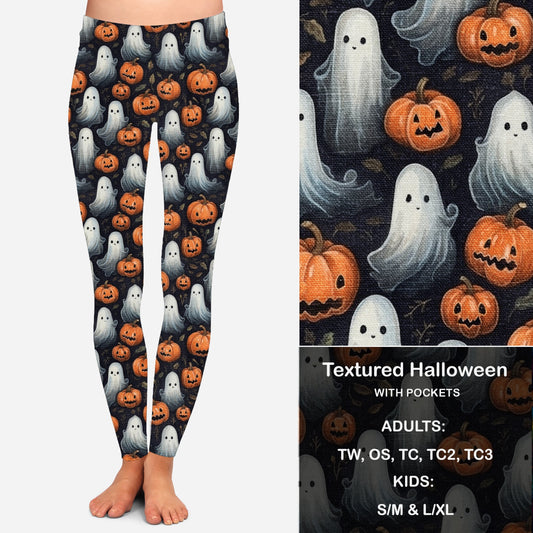 Textured Halloween Leggings & Capris with Pockets
