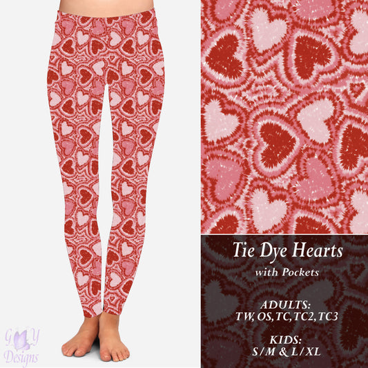 Tie Dye Hearts Leggings with Pockets Preorder Closes 11/8 ETA 6-8 weeks