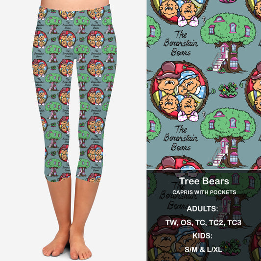 Tree Bear - Capri Legging with Pockets