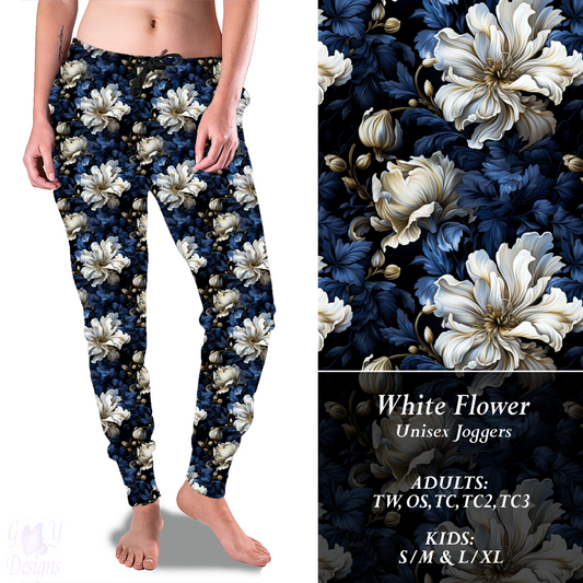 WHITE FLOWER Joggers Preorder Closes 9/15