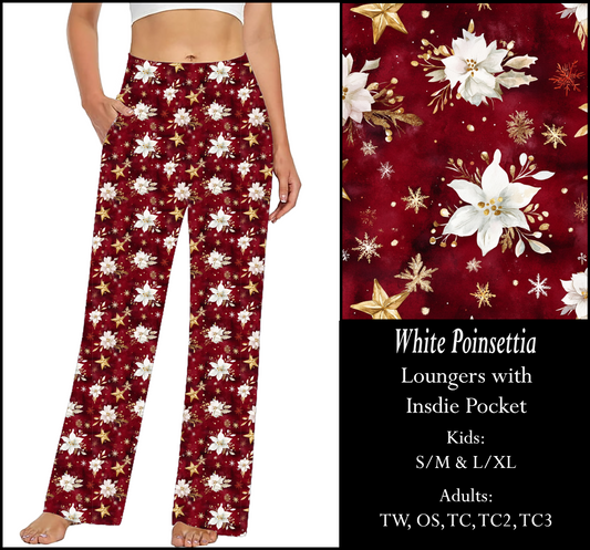WHITE POINSETTIA Pocket Loungers - Preorder Closes 9/8