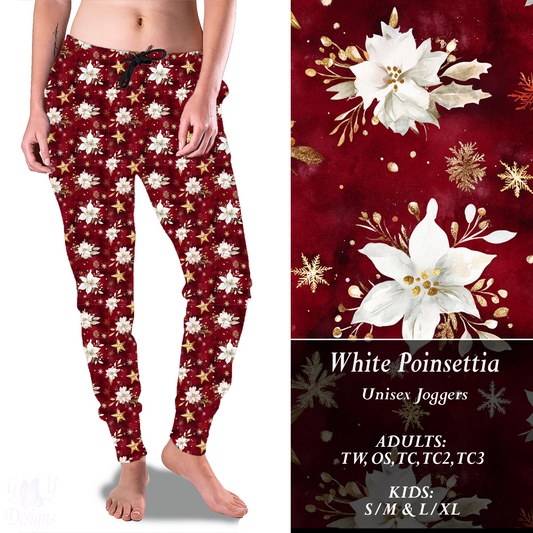 WHITE POINSETTIA Joggers Preorder Closes 9/8