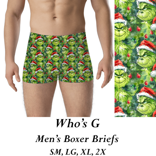 WHOS G  - MENS BOXER BRIEFS  - PREORDER CLOSES 8/31
