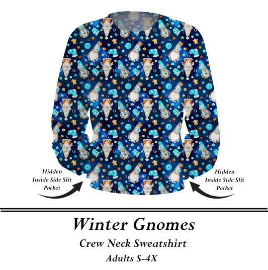 WINTER GNOMES  - Crew Sweatshirt w/Pockets - Preorder Closes  8/31
