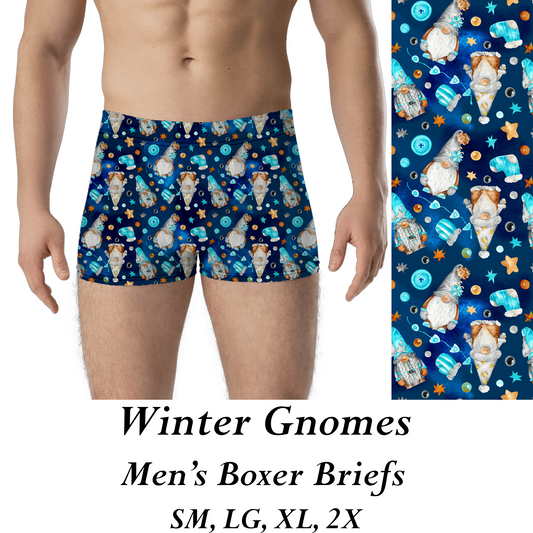 WINTER GNOMES - MENS BOXER BRIEFS  - PREORDER CLOSES 8/31