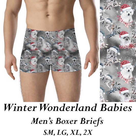 WINTER WONDERLAND BABIES - MENS BOXER BRIEFS  - PREORDER CLOSES 8/31