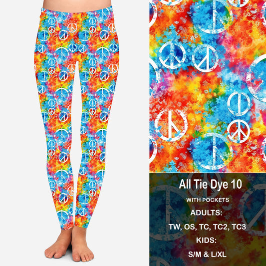 All Tie Dye 10 Leggings with Pockets