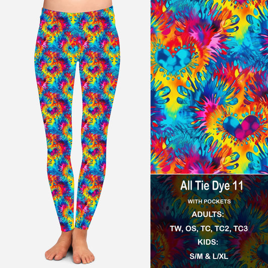 All Tie Dye 11 Leggings with Pockets