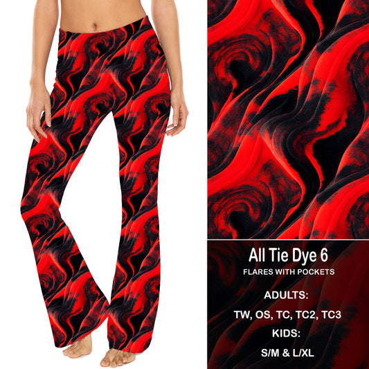 All Tie Dye 6 - Yoga Flares with Pockets